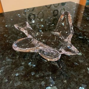 Princess House Lead Crystal Decorative Bird Dove Bowl Trinket Tray Candy Dish